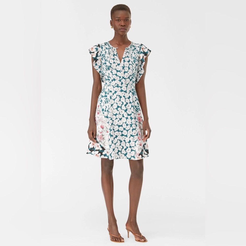 Rebecca Taylor Floral Silk-Blend Dress